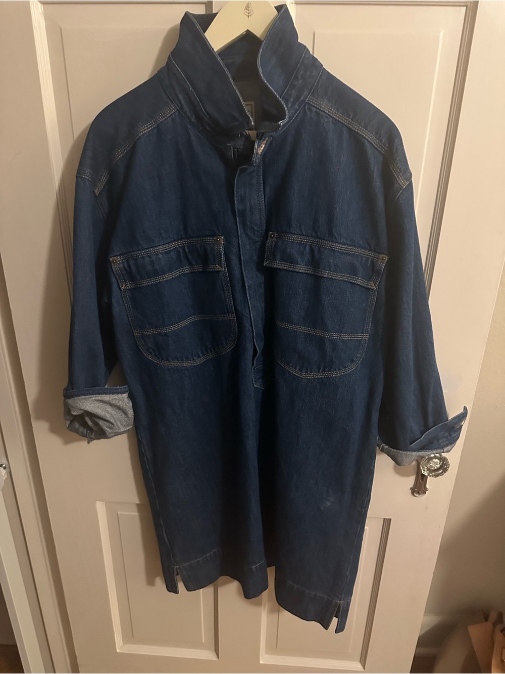 Gap Workforce Collared Denim Dress - Size Medium